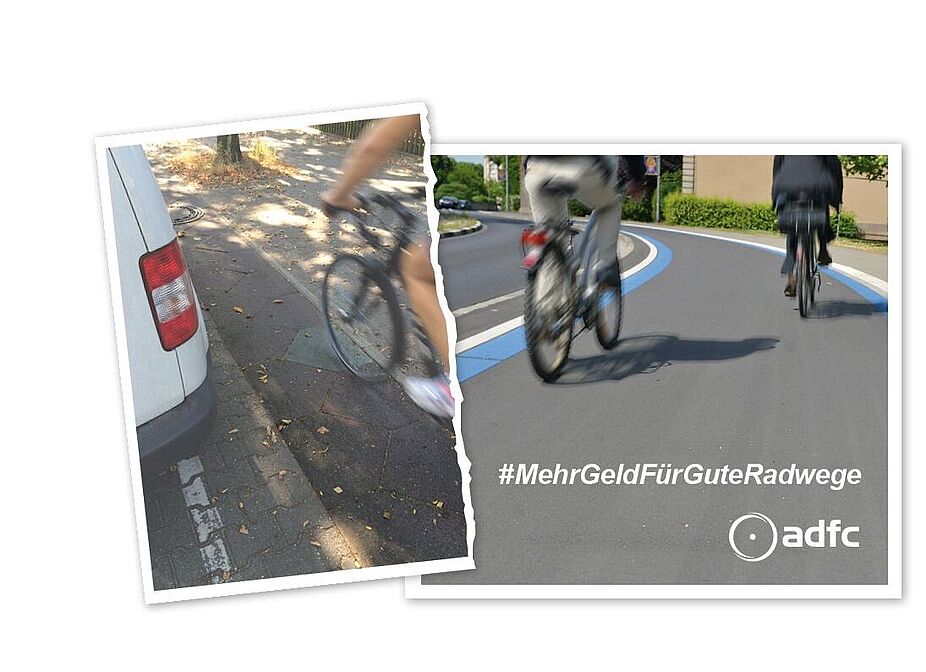 Social-Media-Bild "Mehr Geld für gute Radwege" „Immer mehr Fahrverbote – und Minister Scheuer tut nichts für den Radverkehr!“